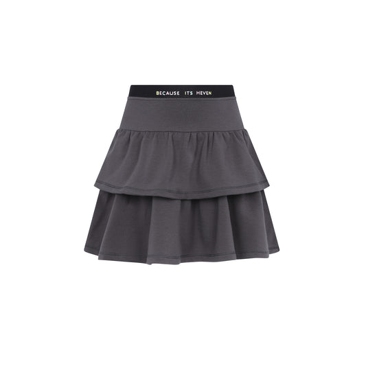 Grey Because its Heven Tiered Skirt