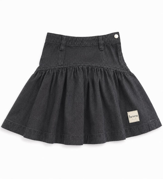 Black Denim Skirt