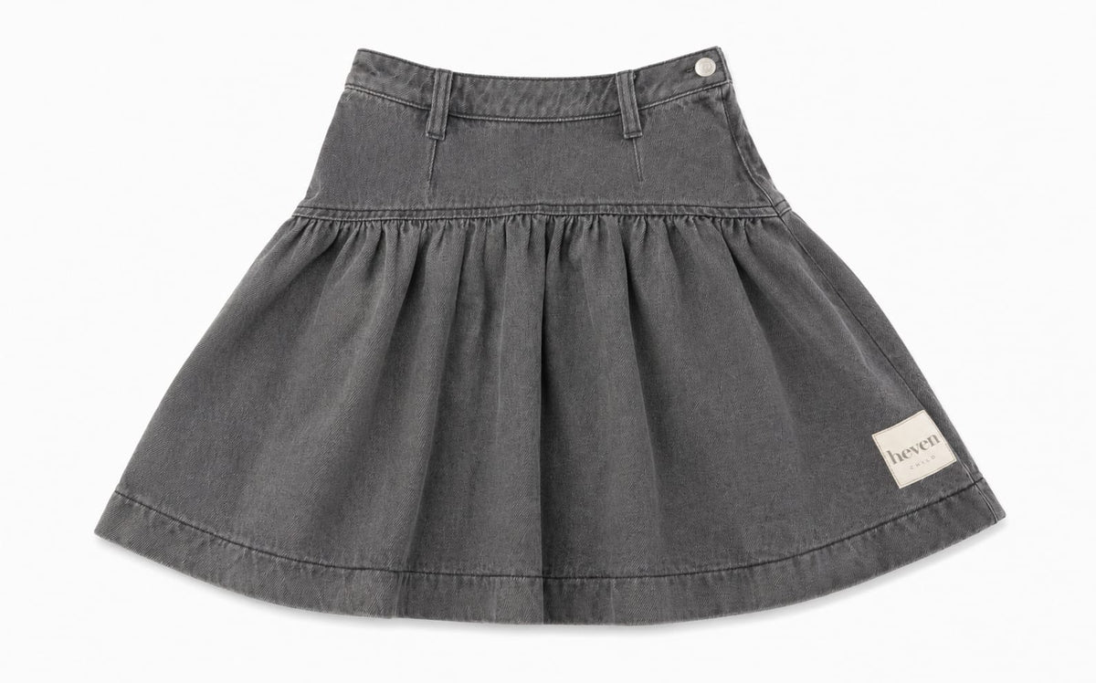 Grey Denim Skirt