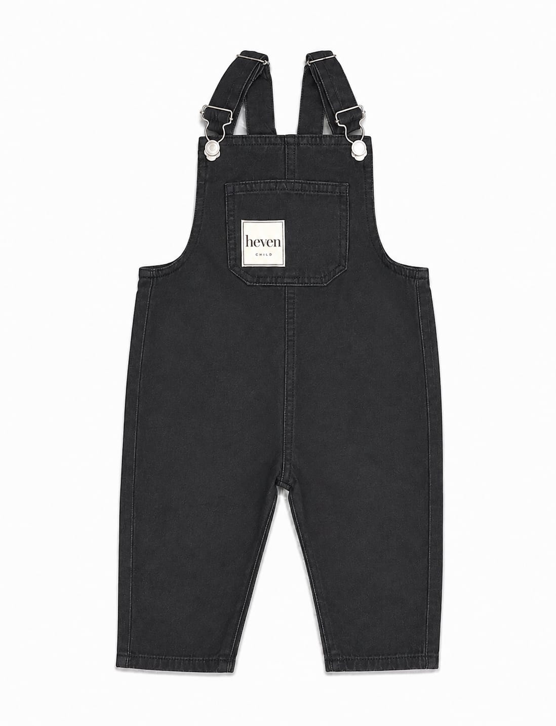 Black Denim Overalls