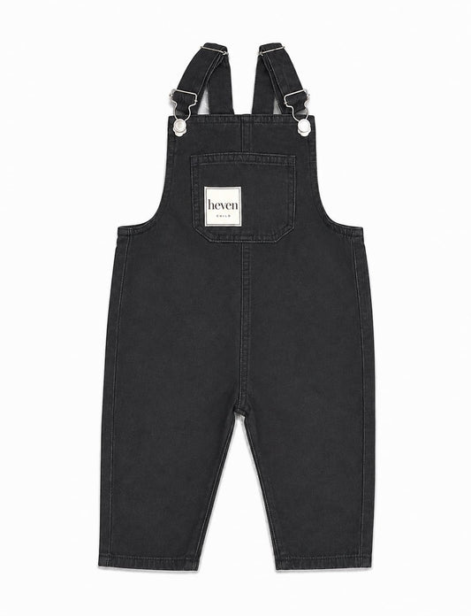 Black Denim Overalls
