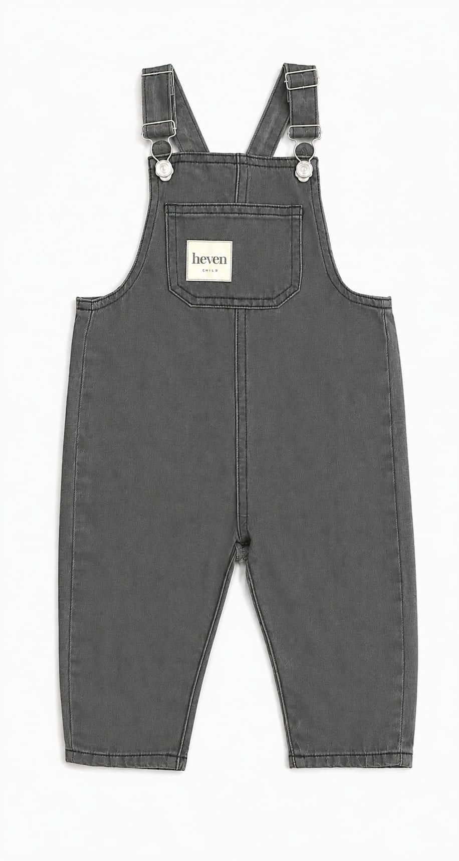 Grey Denim Overalls