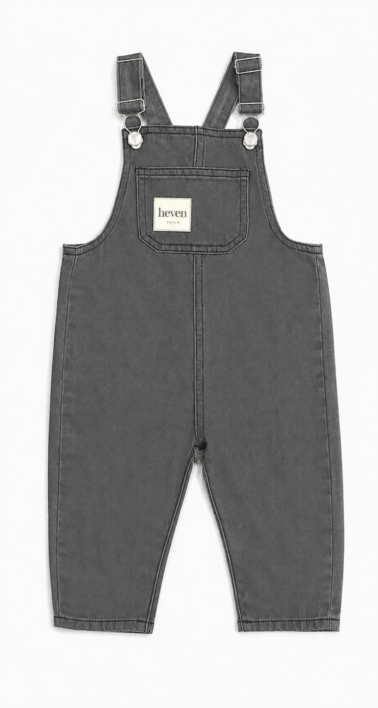 Grey Denim Overalls