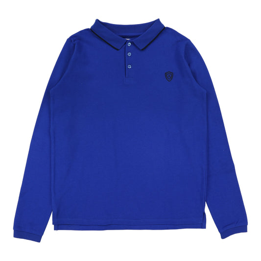 Husky Collar Trim Polo Cobalt Blue