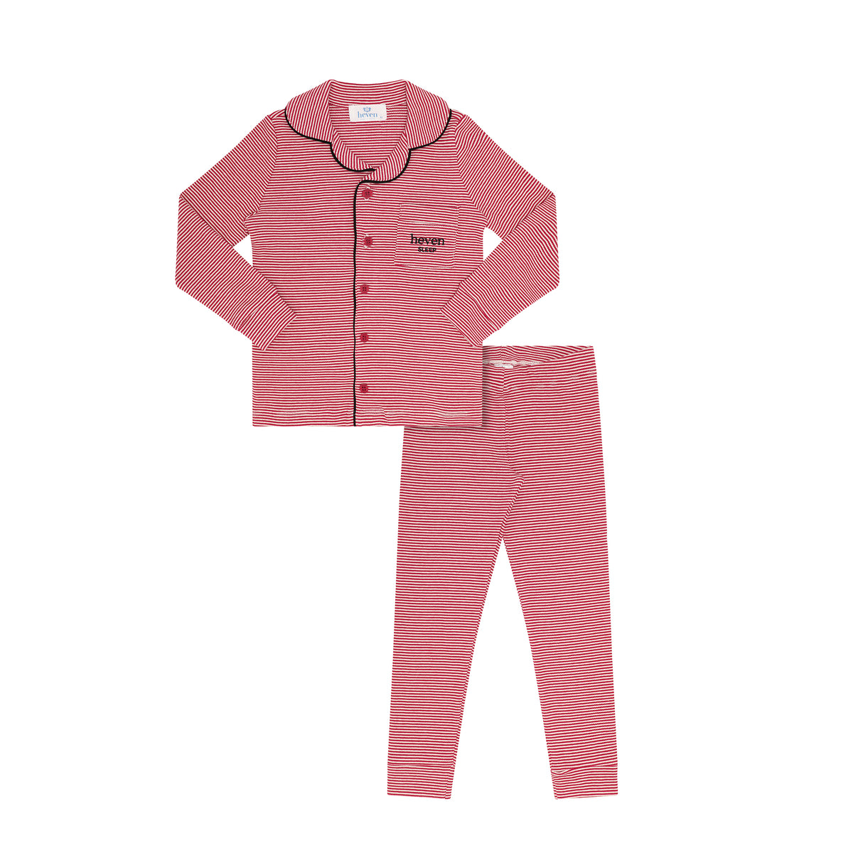 Ivory/Red Striped Lounge Pajamas
