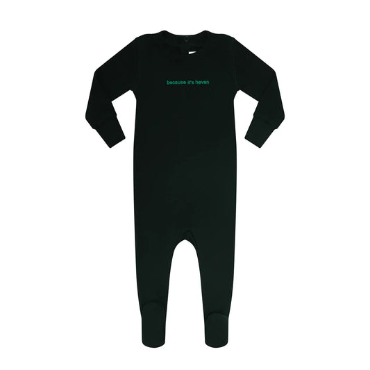 Black/Green Because its Heven Footie