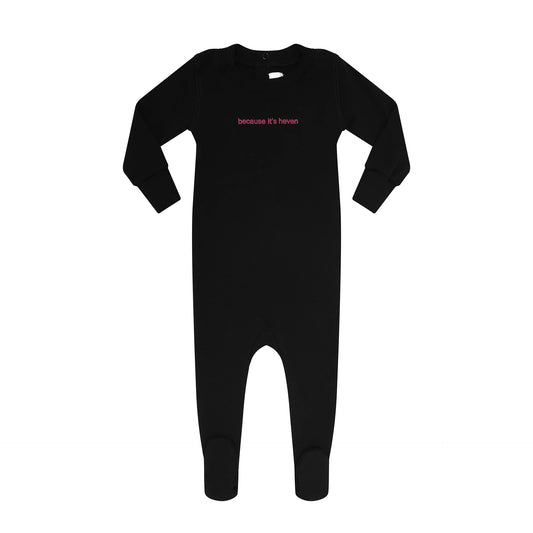 Black/Pink Because its Heven Footie