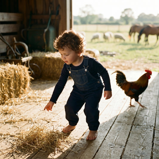 Two Tone Denim Overalls