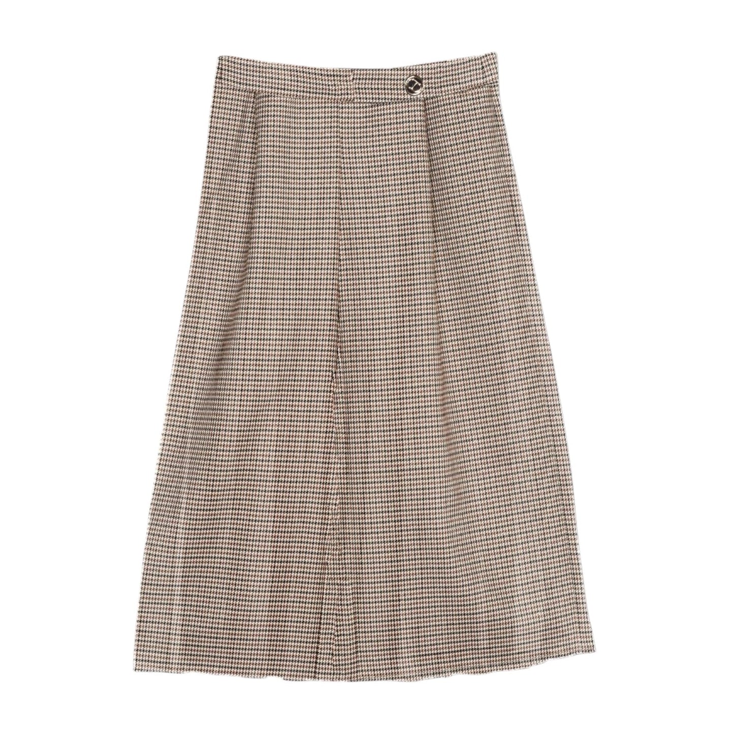 Woven Skirt Pied De Poule Camel