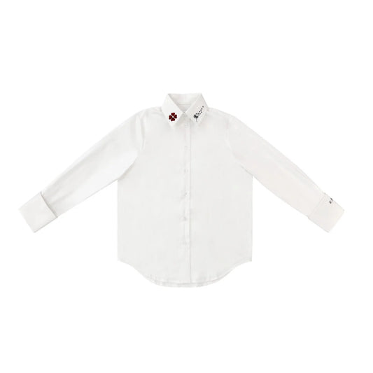 WHITE Teen Embroidered Shirt