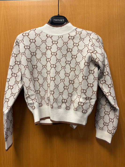KNITTED SWEATER PAPYRUS/MICRO LOGO CAMEL