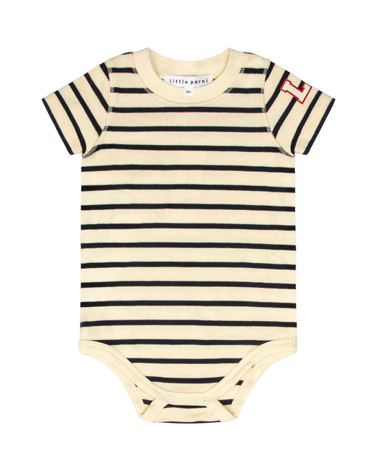 Classic Stripes Onesie Navy/Ivory