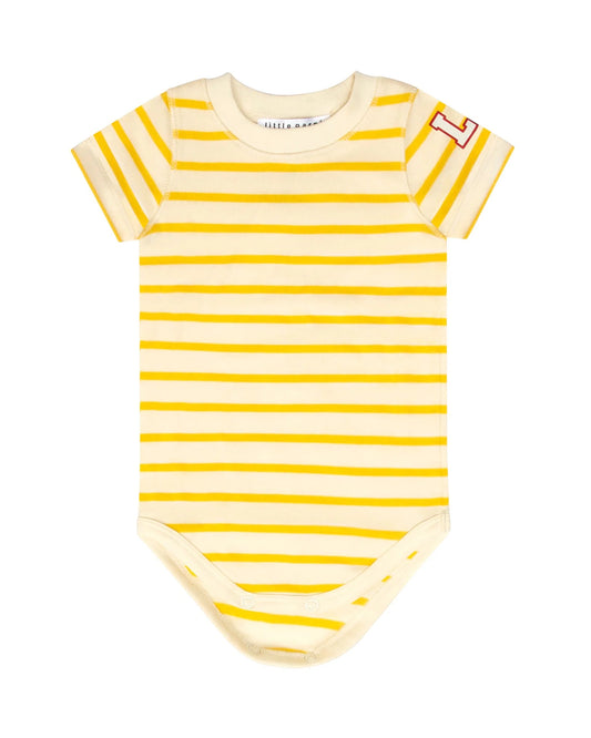 Classic Stripes Onesie Yellow/Ivory