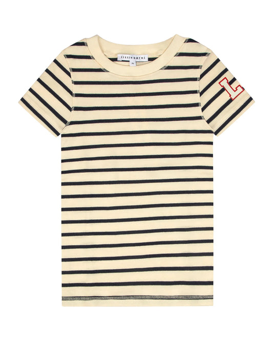 Classic Striped Short Sleeve Tee- Navy/Ivory