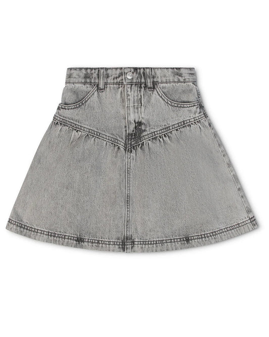 Grey Denim Short Skirt