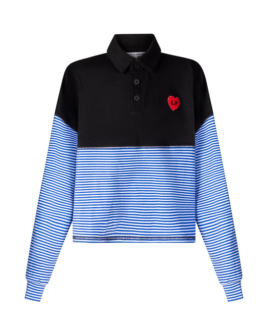 Striped Teen Cropped Polo