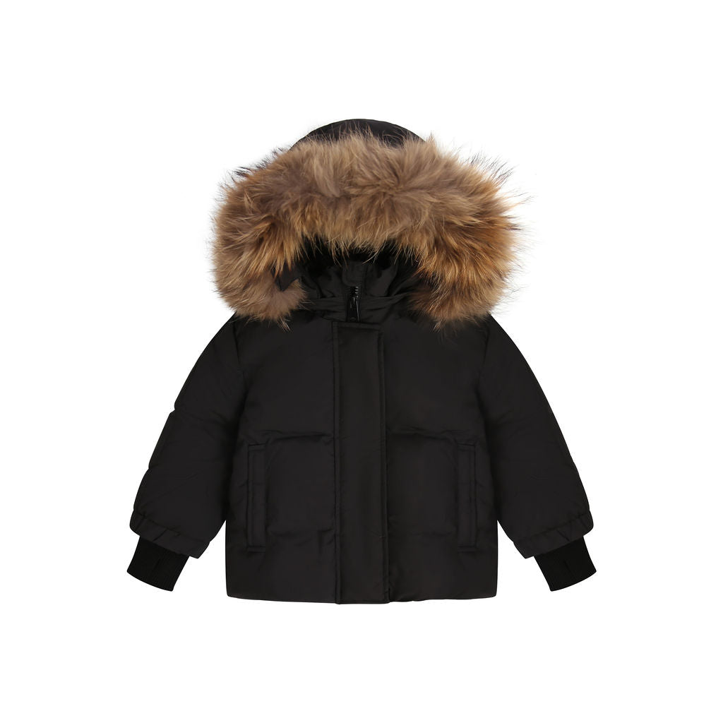 Black Coat- Natural Fur