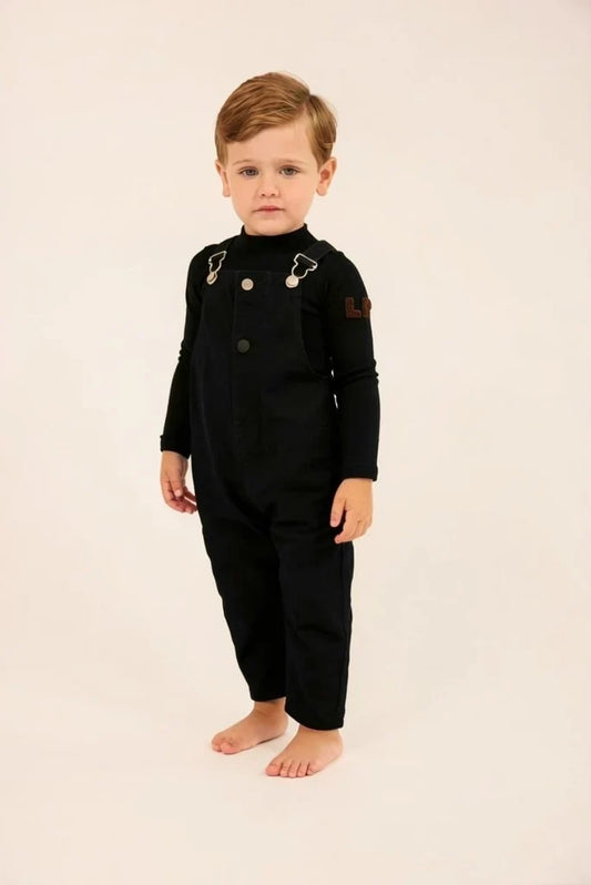 Casual Mockneck Onesie - Black