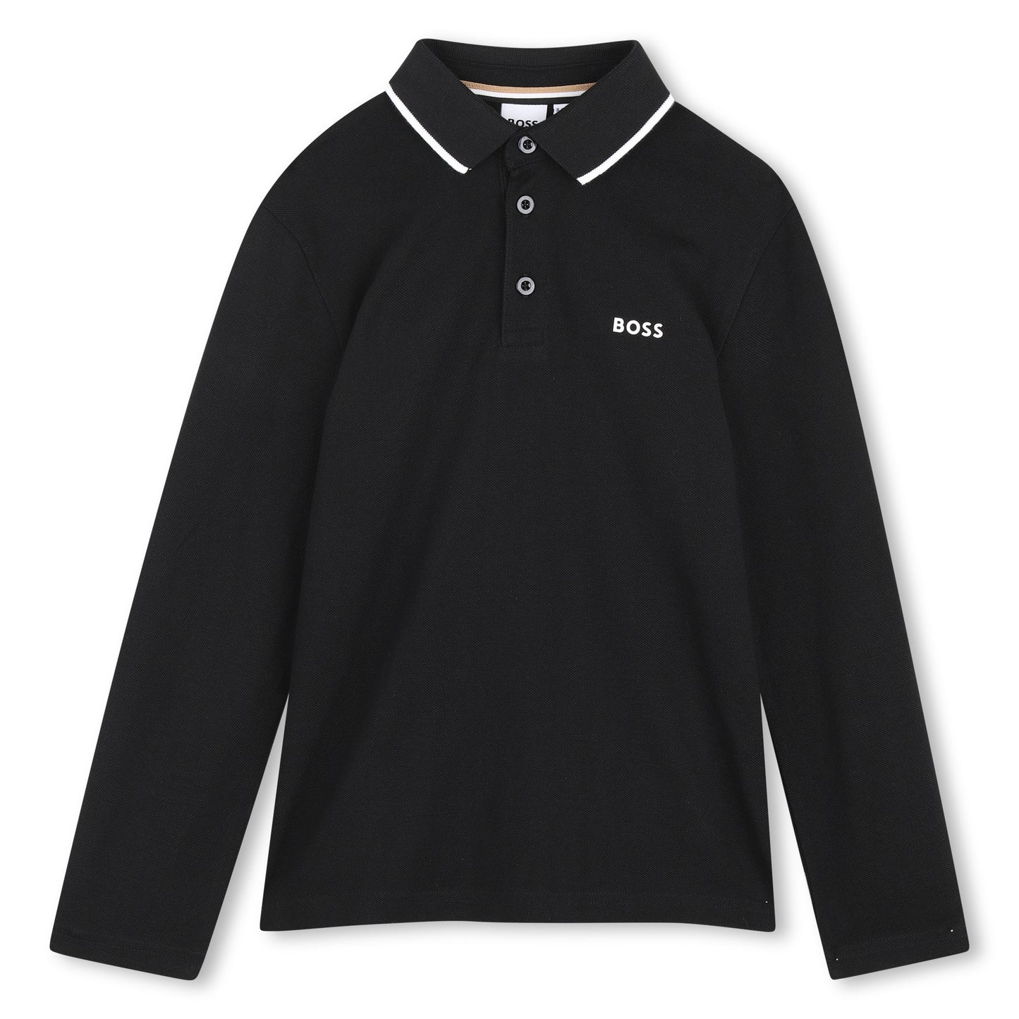 Black Long Sleeve Polo