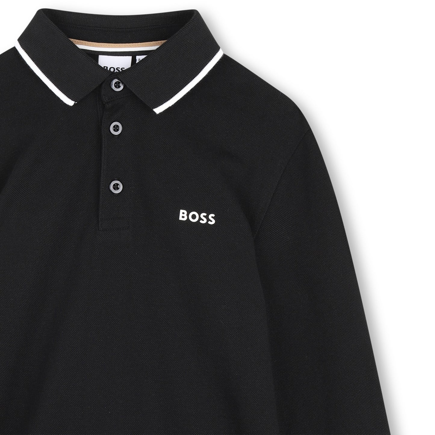 Black Long Sleeve Polo