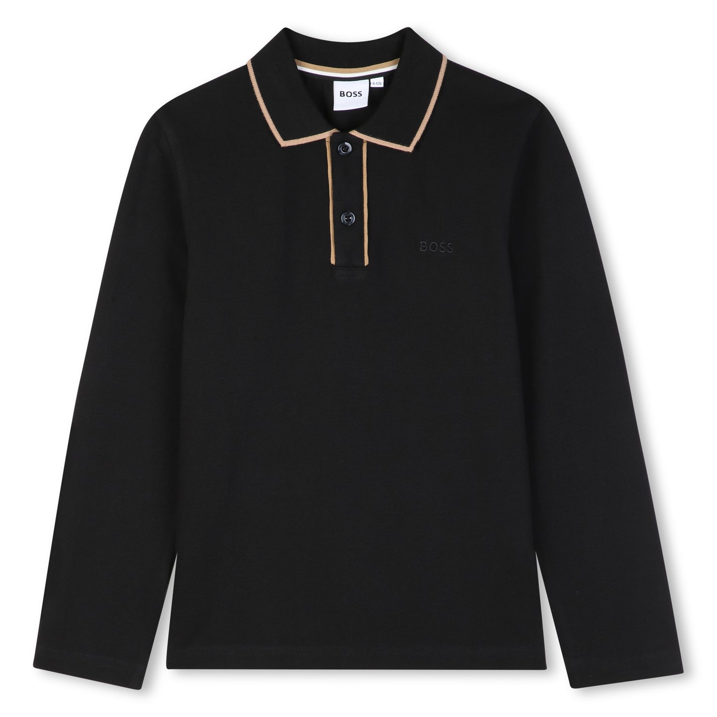 Black Long Sleeve Polo