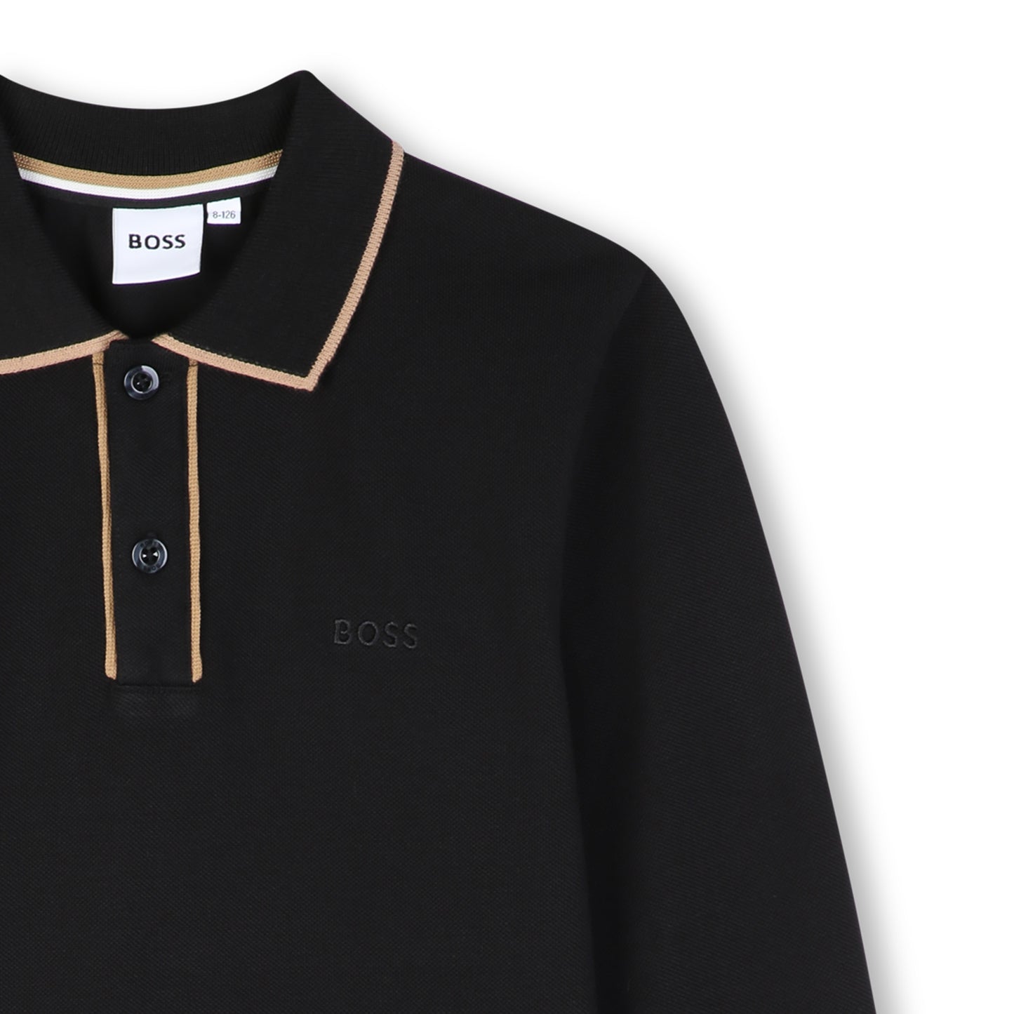 Black Long Sleeve Polo