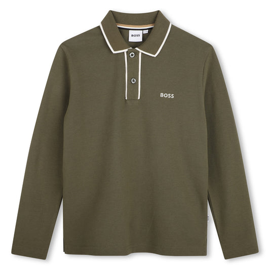 Olive Night Long Sleeve Polo