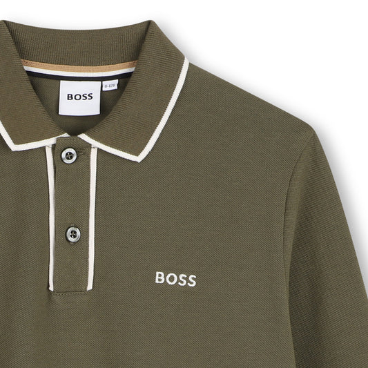 Olive Night Long Sleeve Polo