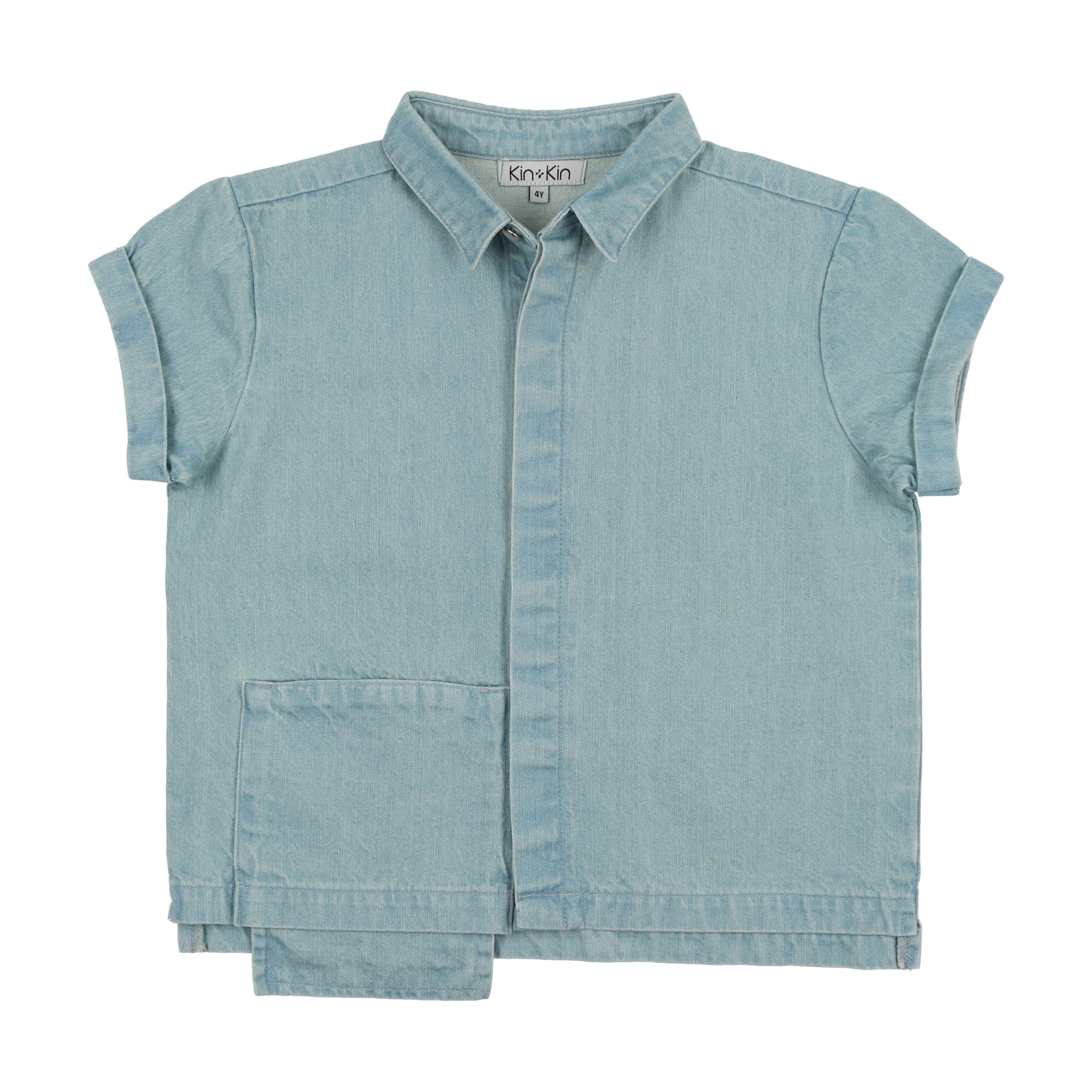 Kin+Kin Light Blue Denim Boys Button Shirt – bubblegumkids