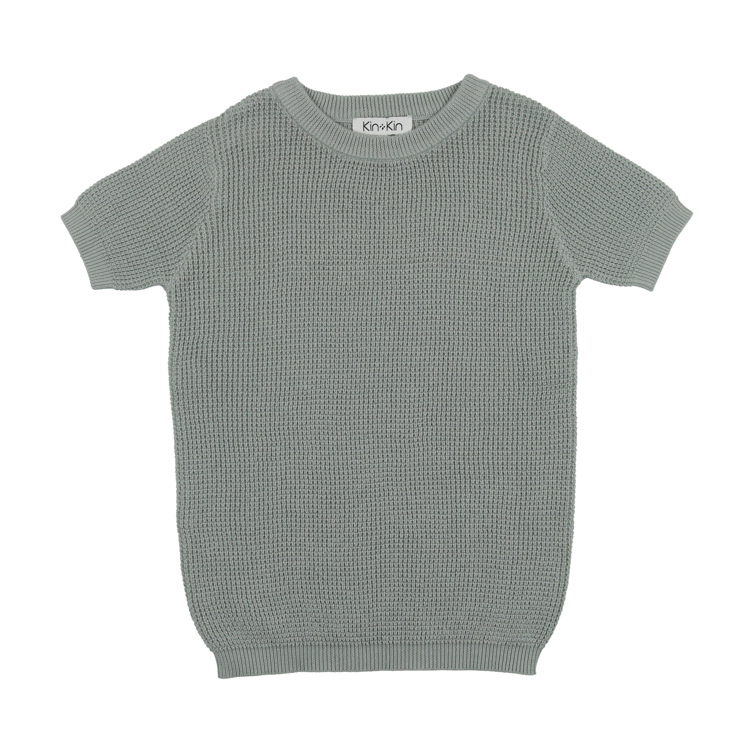 Kin Kin Light Blue Knit Sweater Bubblegumkids kin-kin-light-blue-knit-sweater-bubblegumkids