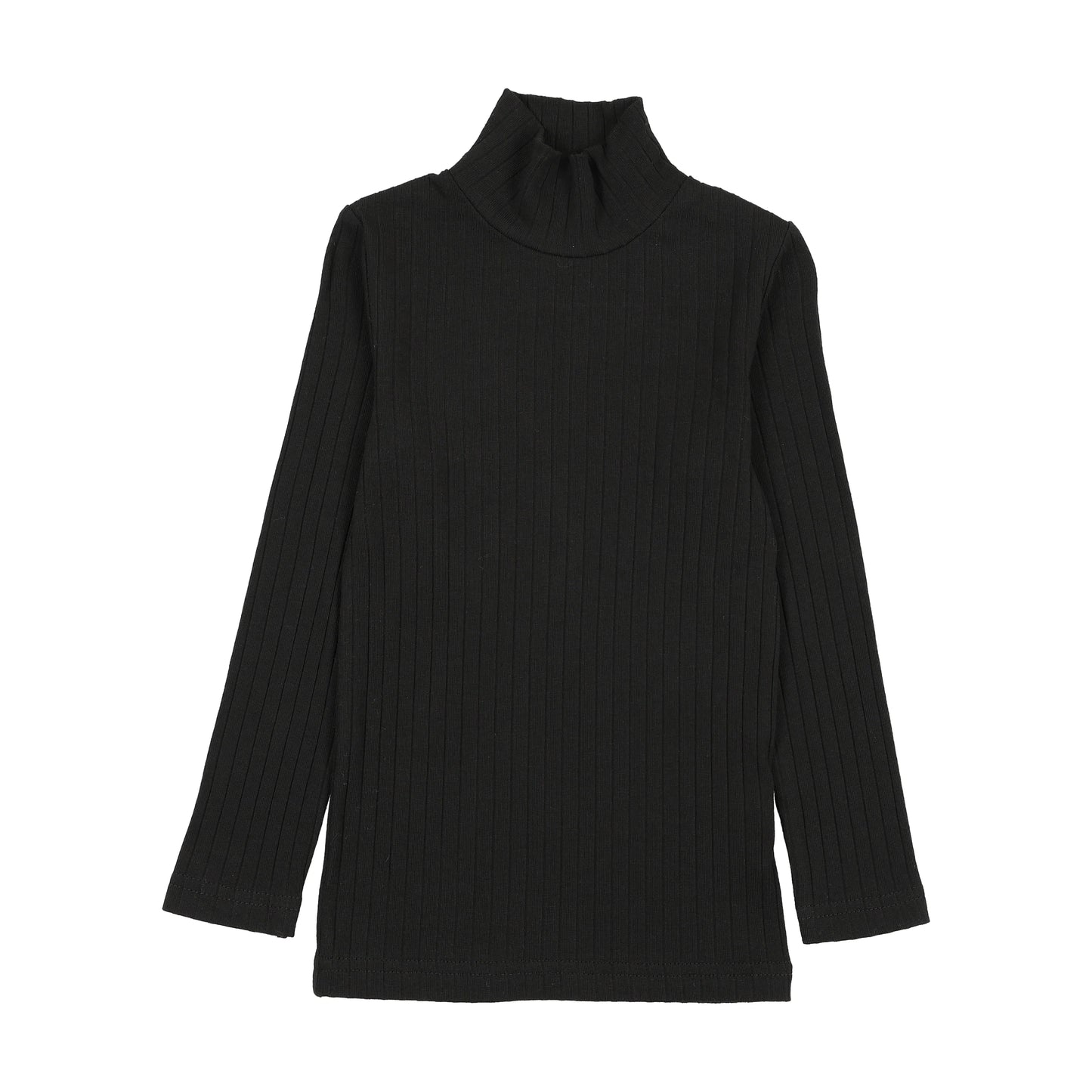 Black Ribbed Mockneck - For Robe