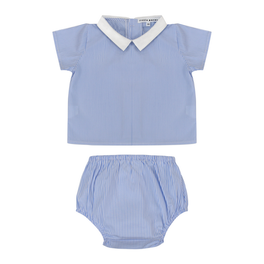 Baby 2 Piece Set Blue Stripe