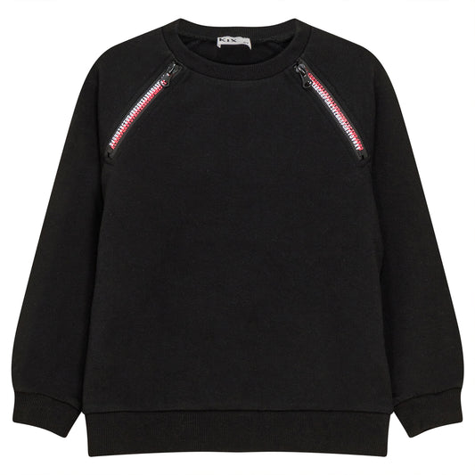 ZIPPER DETAIL SWEATSHIRT