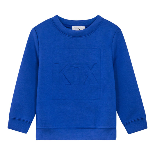 EMBOSSED SWEATSHIRT COBALT