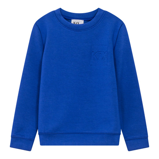 EMBOSSED SWEATSHIRT COBALT