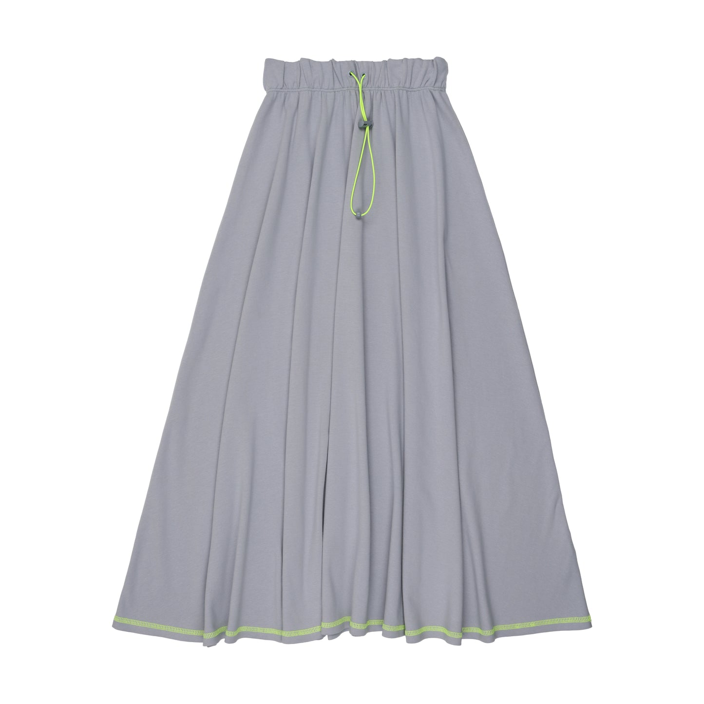 Powder Blue & Neon Green thread Jersey Maxi Skirt