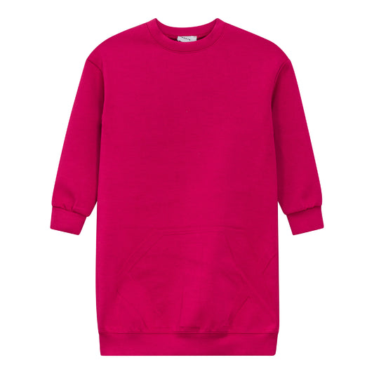 Embossed Sweatdress - Fuschia