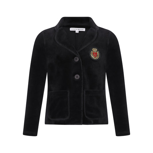 Velour Blazer- Black