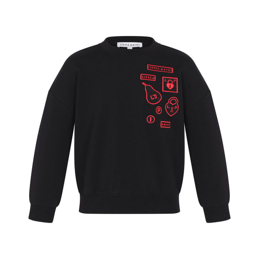 Multipatch Sweatshirt- Black