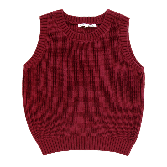 Burgundy Knit Vest