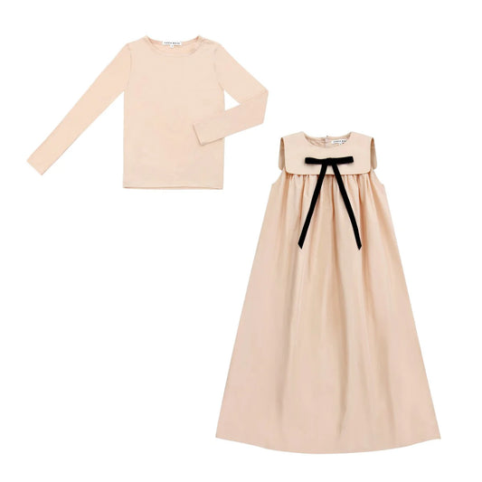 PINK Taffeta Maxi Bow Jumper