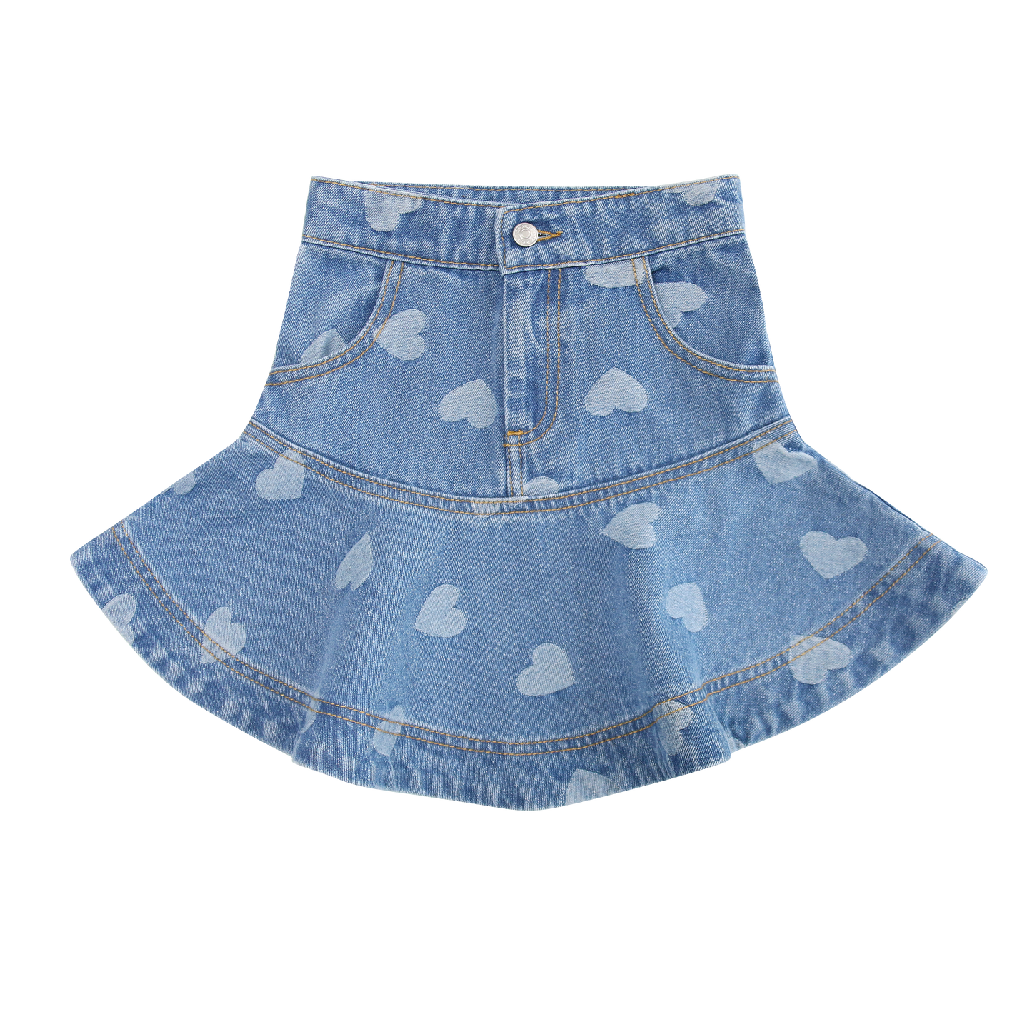 Denim Heart Skirt