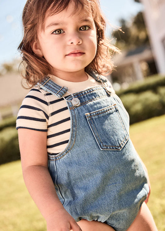 Classic Stripes Onesie Navy/Ivory