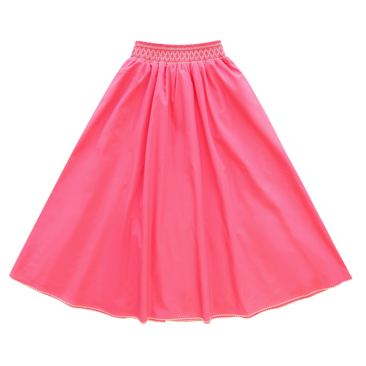 Pink Smocking Teen Skirt
