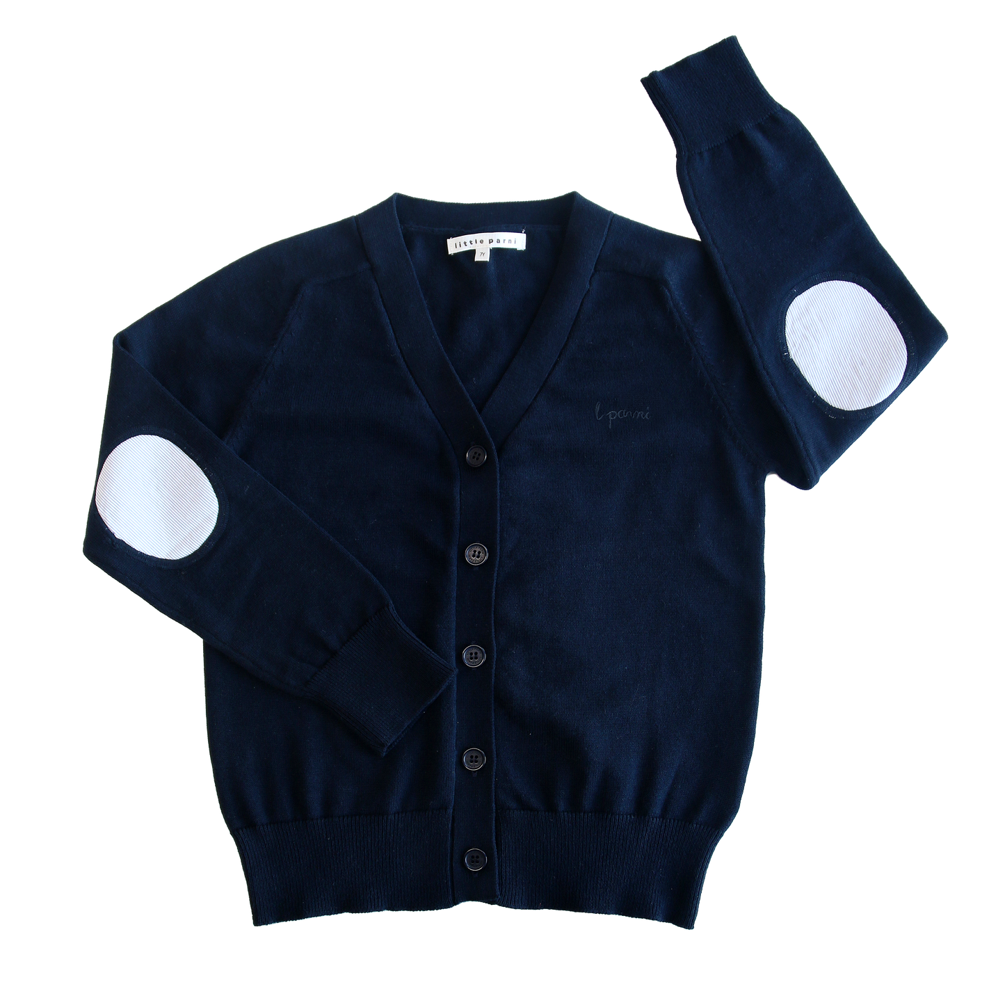 Boys Patch Cardigan- Navy Blue