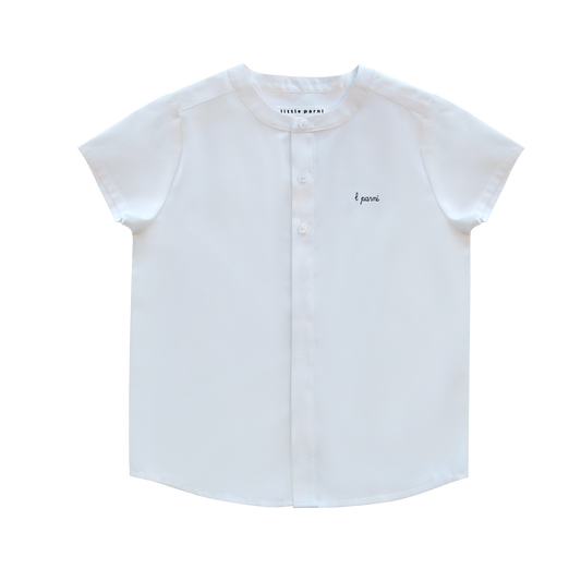 White/Navy Signature Placket Shirt