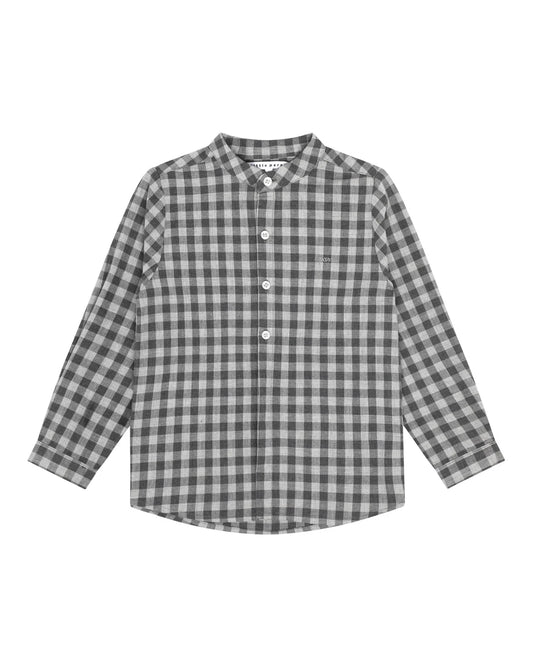 Patterned Boy's Shirt - Grey