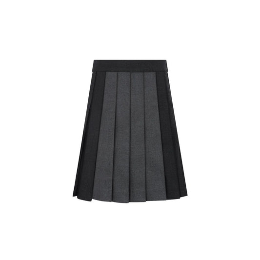 Two-tone Pleated Skirt - Grey