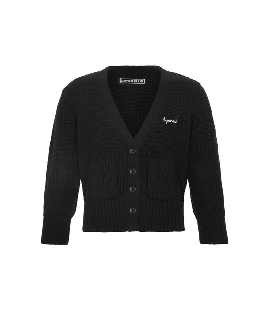 L. Parni Elegant Cardigan - Black