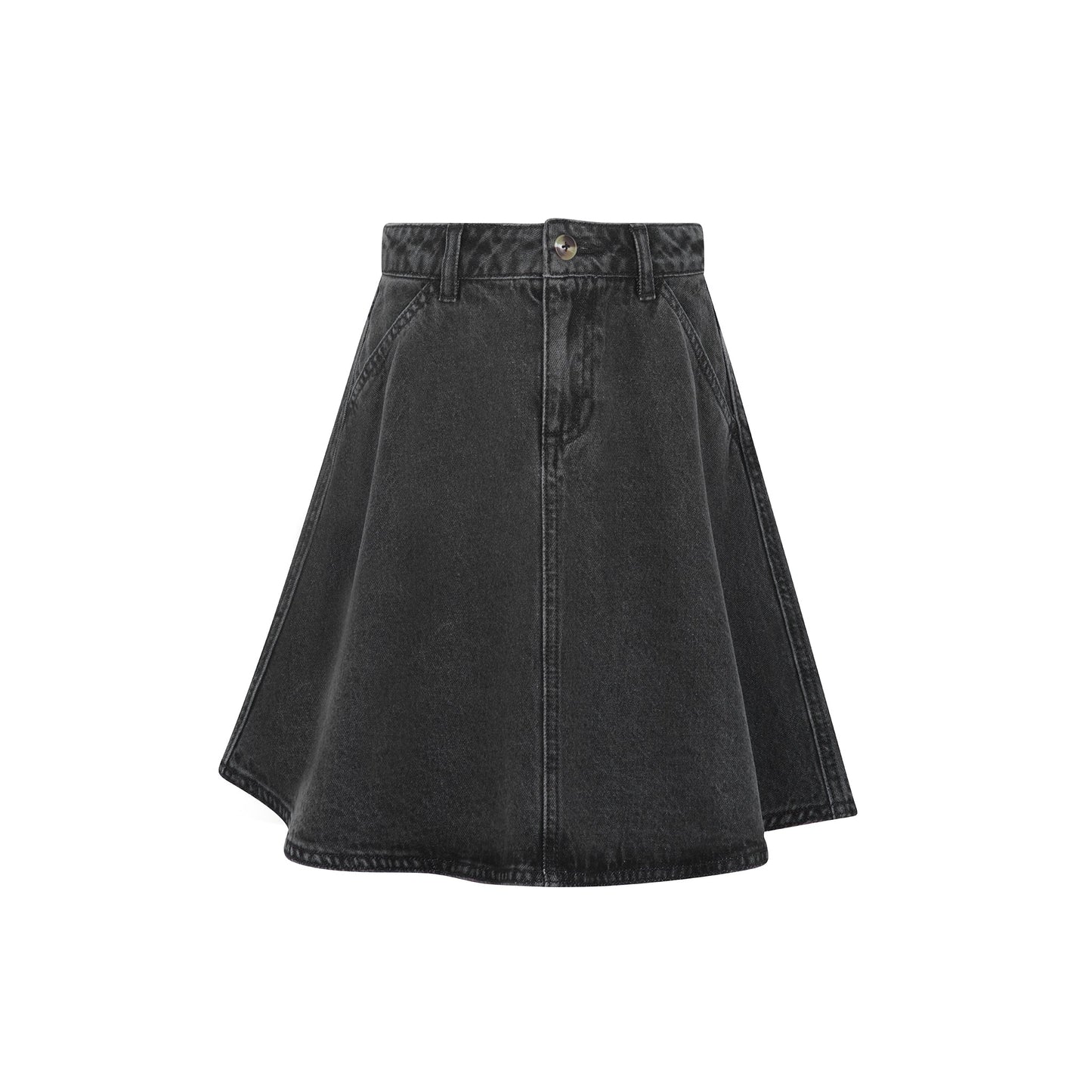 Black Denim Girl's Denim short Skirt